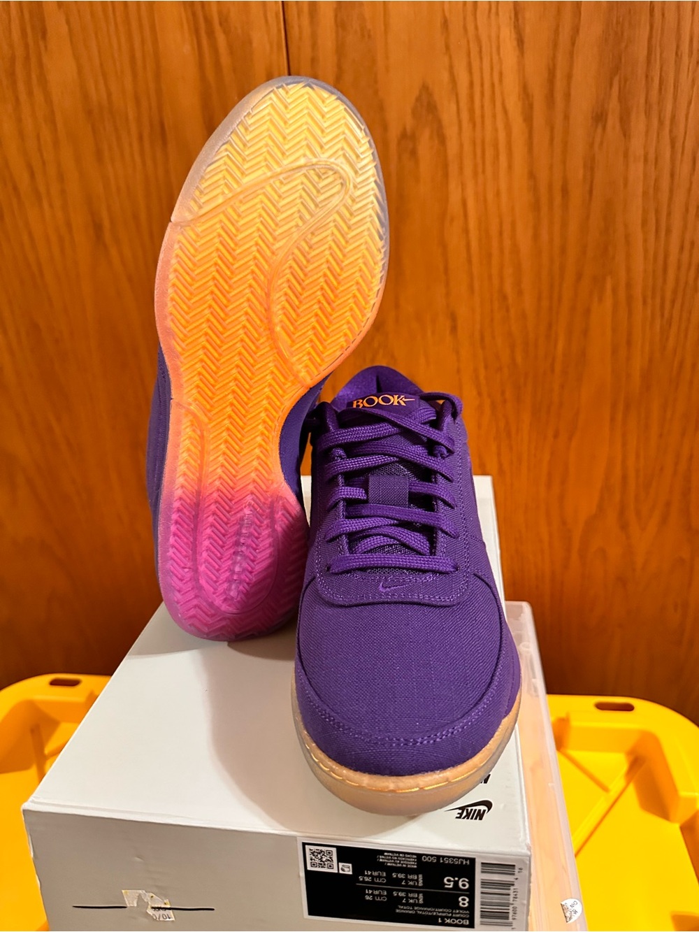 Nike Book 1 "Sunset" HJ5351-500 Court Purple/Total Orange Men's Low Top 2024 - Picture 7 of 14